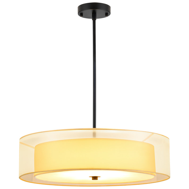 Kamila 3 - Light Drum Chandelier Base Finish: Antique Bronze