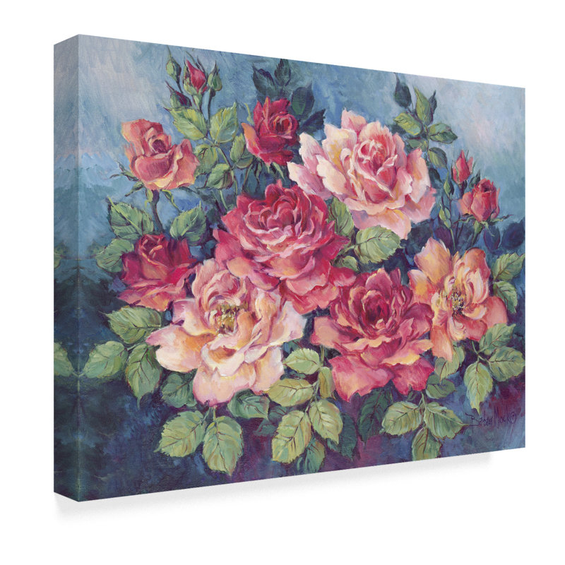 Charlton Home Victorian Roses Acrylic Painting Print On Wrapped