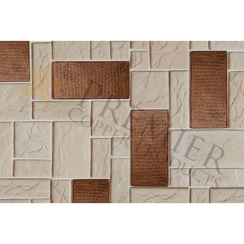 Premier Copper Products 3 X 6 Hammered Copper Tile In Oil Rubbed Bronze Wayfair