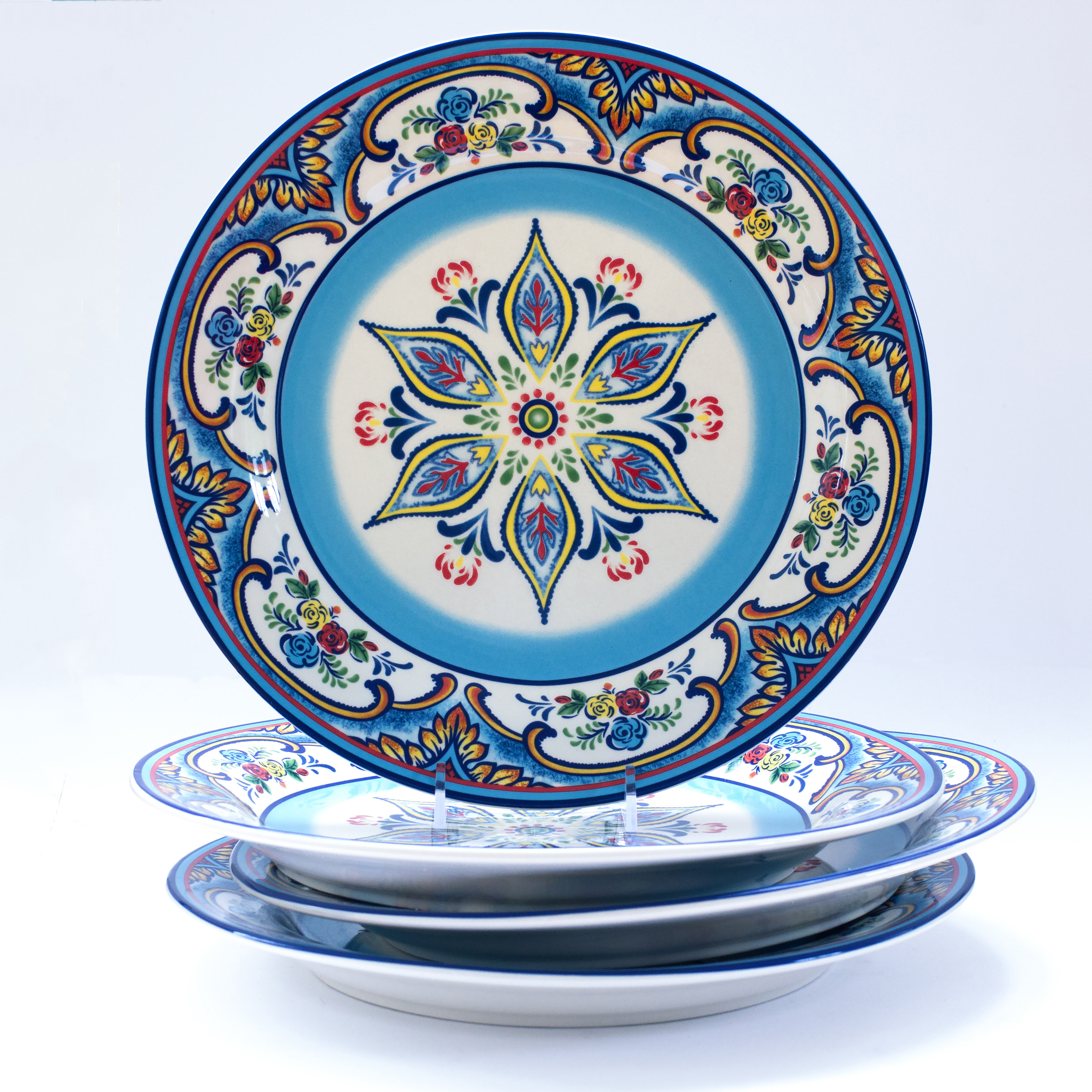 patterned dinner set