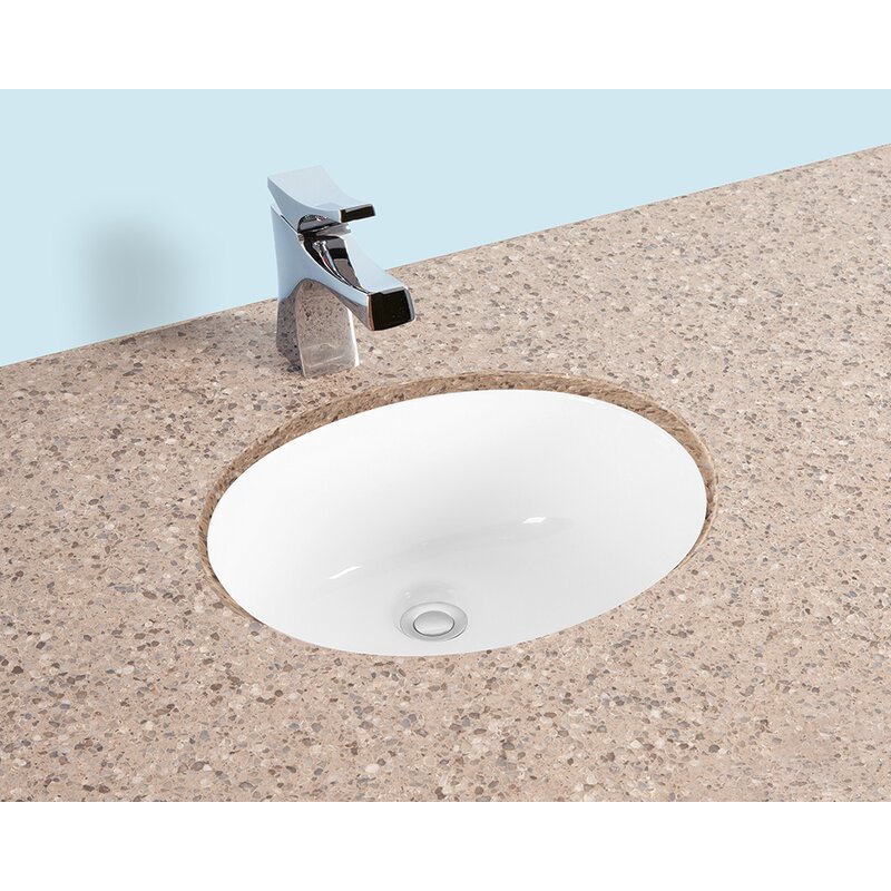 Winfield products Ceramic Oval Undermount Bathroom Sink with Overflow | Wayfair.ca