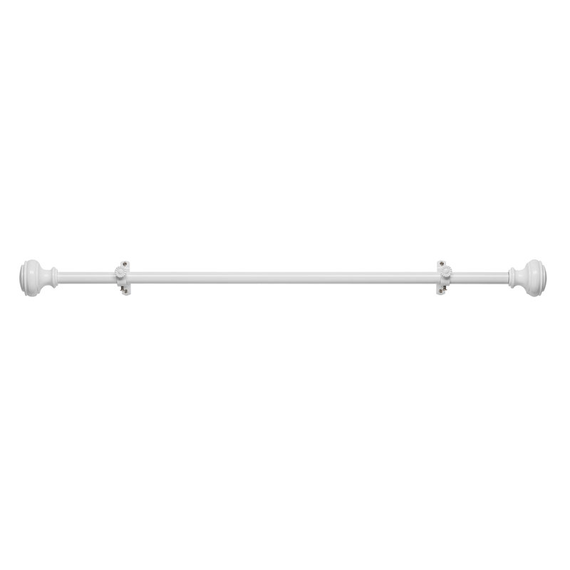 Alcott Hill Solomon White Decorative Curtain Single Rod Reviews