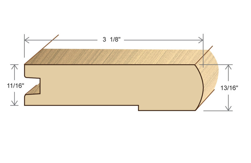 Artistic Finishes 0 81 X 3 38 X 78 Acacia Stair Nose Wayfair