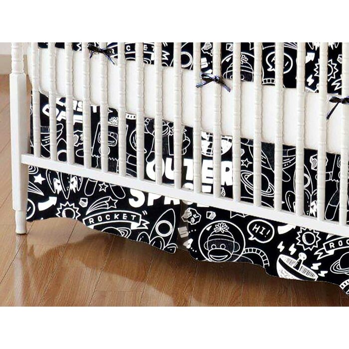 Sheetworld Monkeys Outer Space Crib Skirt Wayfair Ca