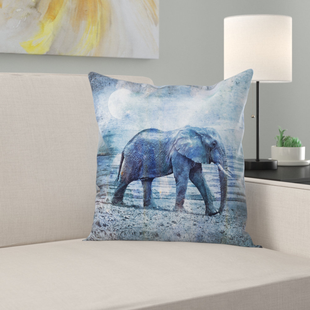 East Urban Home Lonely Elephant Throw Pillow Wayfair