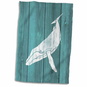 East Urban Home Hodge Humpback Whale Stencil In Faded Paint Over