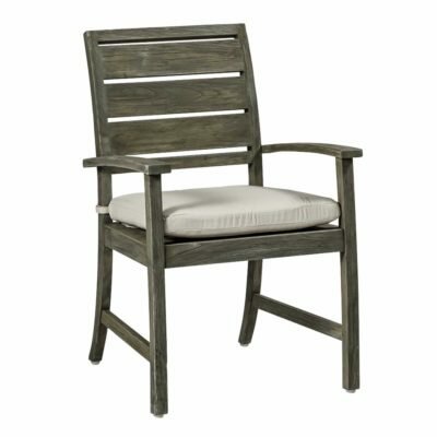 Charleston Teak Patio Dining Arm Chair With Cushion Summer