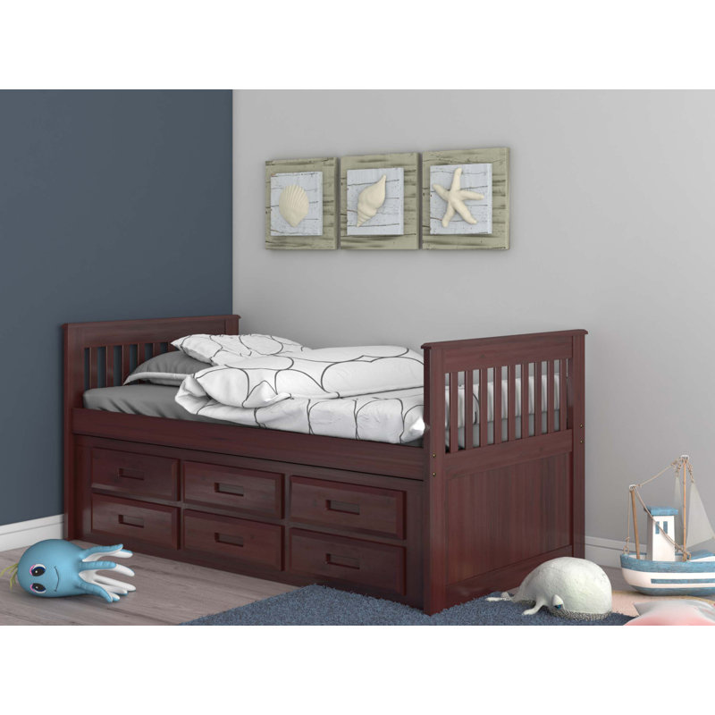 Viv Rae Trumble Twin Sleigh Bed With Drawers Reviews Wayfair