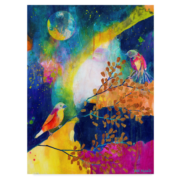 Charlton Home Well Be Birds Acrylic Painting Print On Wrapped Canvas Wayfair