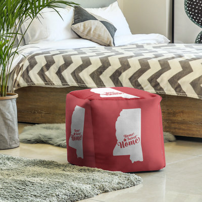 Home Sweet Jackson Cube Ottoman East Urban Home Upholstery Color Pink