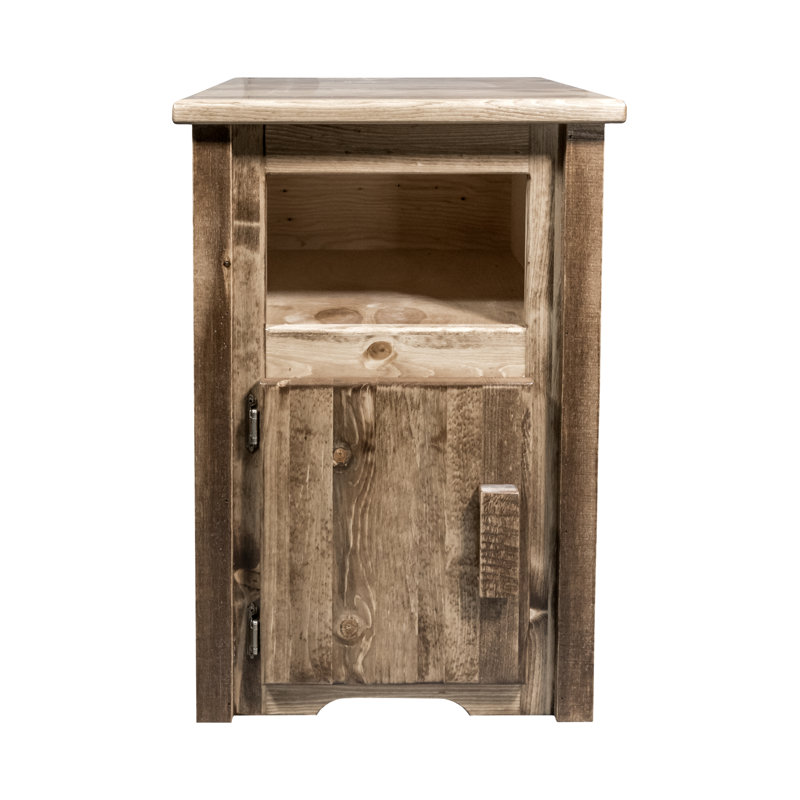 Loon Peak Abella Solid Wood End Table With Storage Wayfair