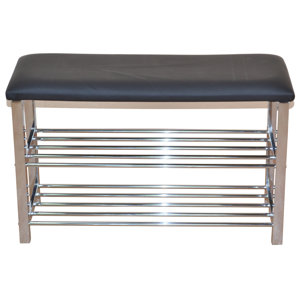 Gepolsterte Garderobenbank mit Stauraum aus Metall von dCor design