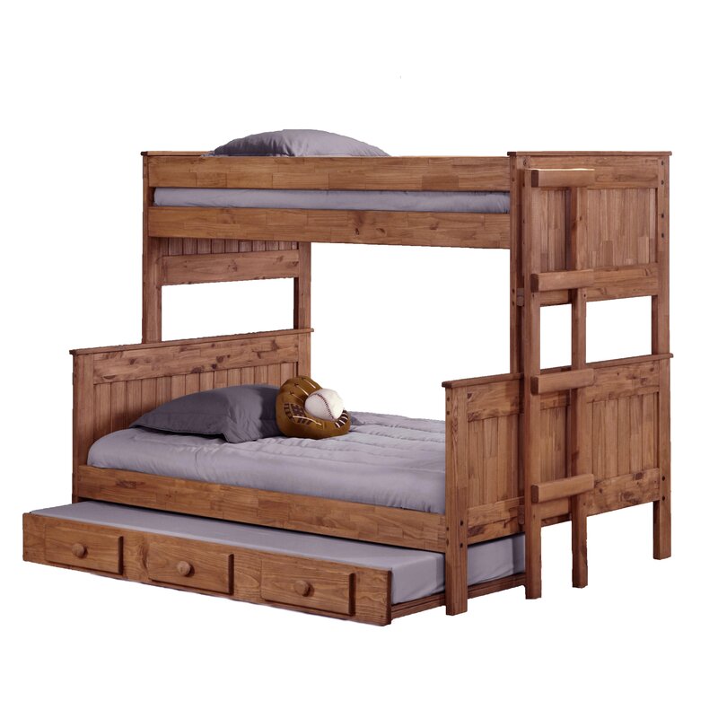 natural wood bunk beds twin over full