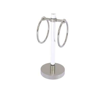 Clearview Countertop Towel Stand Allied Brass Finish Satin Nickel