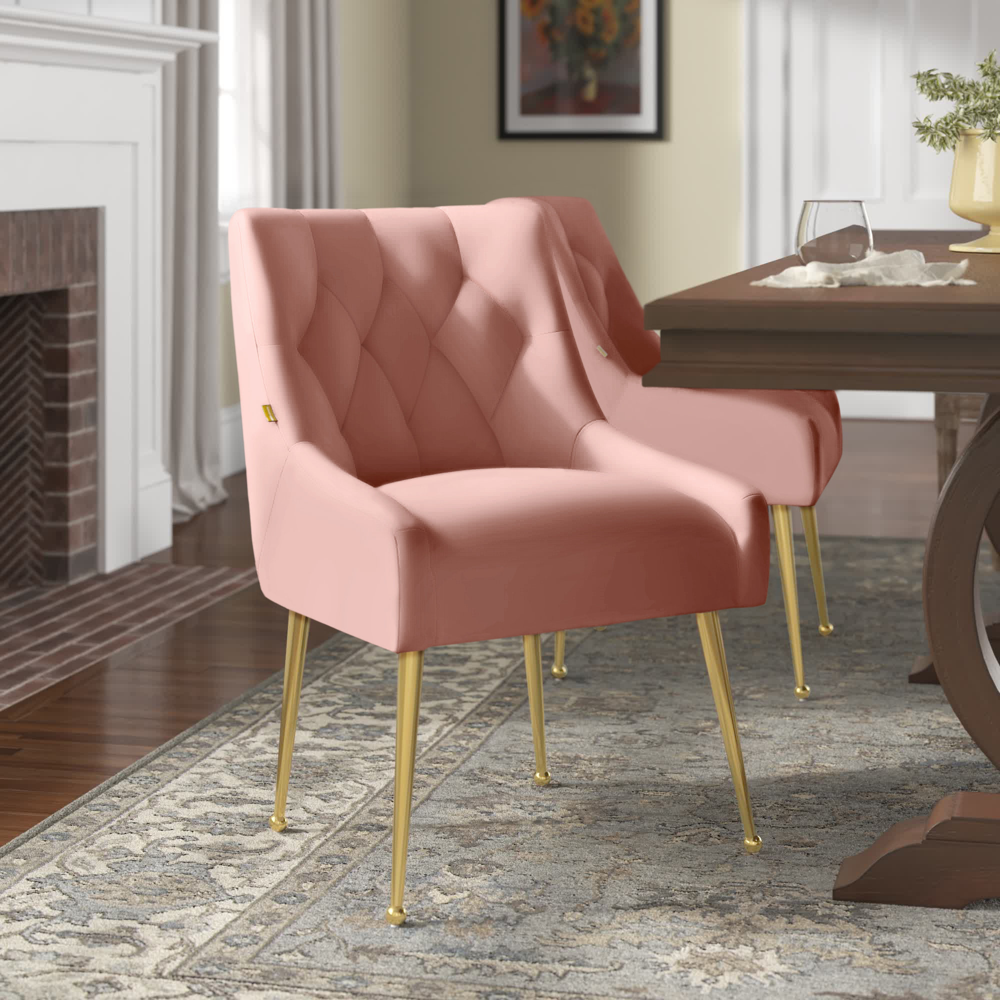 surles velvet side chair