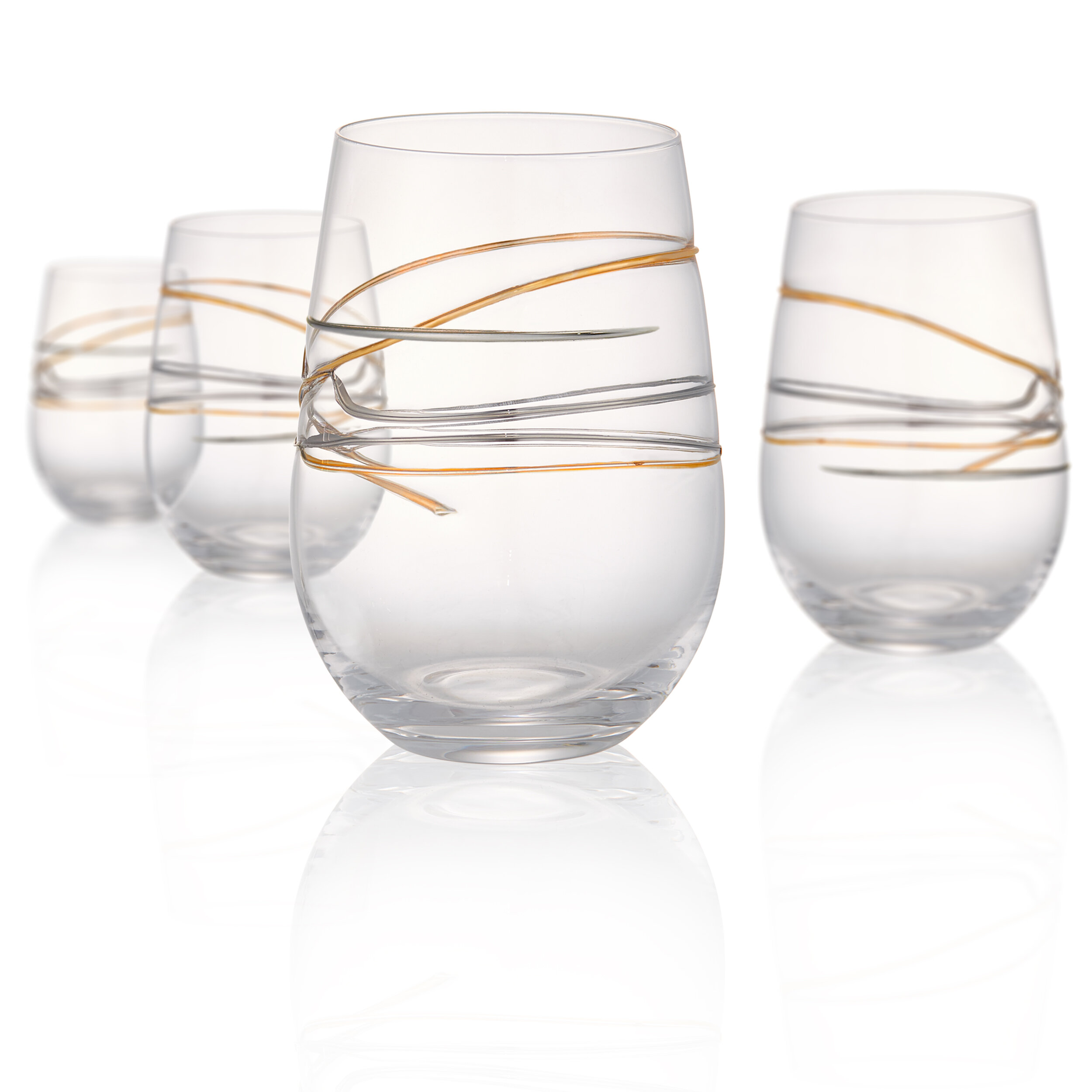 For Medicinal Purposes Only Stemless Wine Glass Set of 2 17 oz 4 1/2 Inch