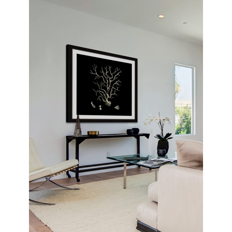 Marmont Hill Black Tan Coral I Framed Painting Print Wayfair