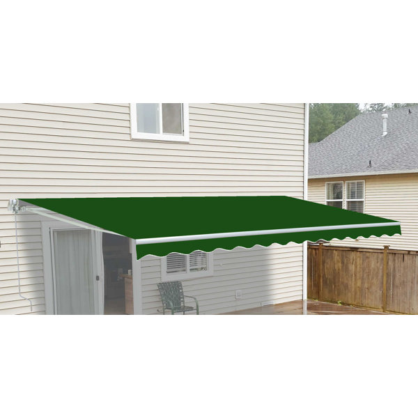 Aleko 12 Ft W X 10 Ft D Fabric Retractable Standard Patio Awning