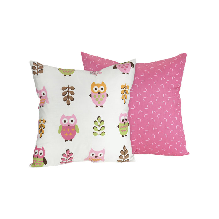 Sweet Jojo Designs Happy Owl Cotton Throw Pillow Reviews