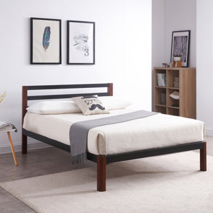 Go to store & view more images Odysseus Wood Slat and Metal Platform Bed by Andover Mills