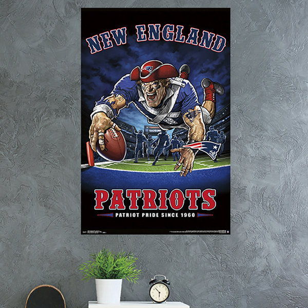 Trends International New England Patriots End Zone Paper Print Wayfair