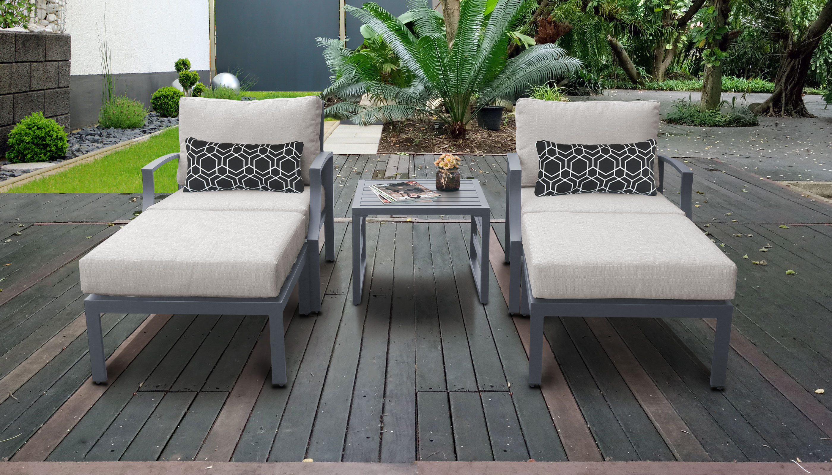 Ivy Bronx Benner Outdoor 5 Piece Seating Group With Cushion Wayfair