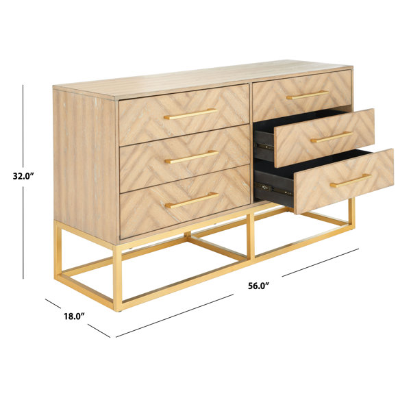 Joss & Main Sheldon 6 Drawer 56'' W Dresser & Reviews | Wayfair