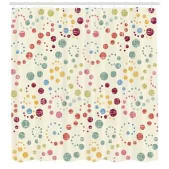 East Urban Home Grunge Polka Dots Spots Backdrop Motif Retro Nostalgic Aesthetic Image Shower Curtain Set Reviews Wayfair