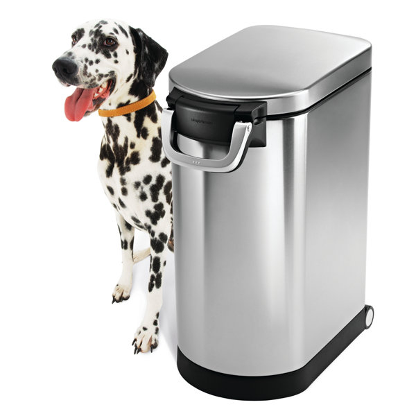 Wall Mount Pet Dry Food Dispenser Cat Dog Food Storage Container Holds 40 Pounds 