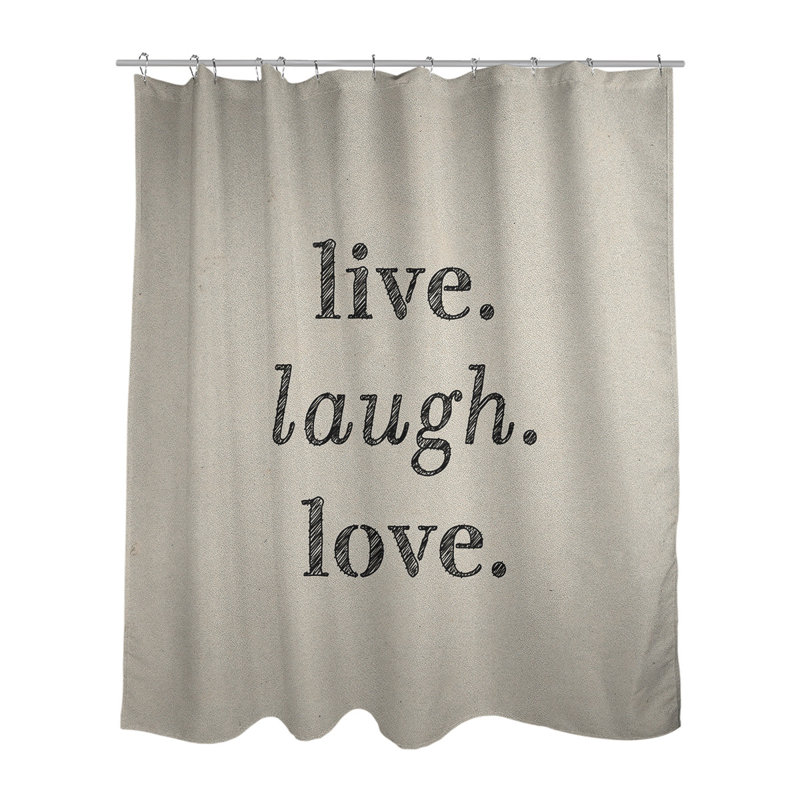 East Urban Home Handwritten Live Laugh Love Quote Shower ...