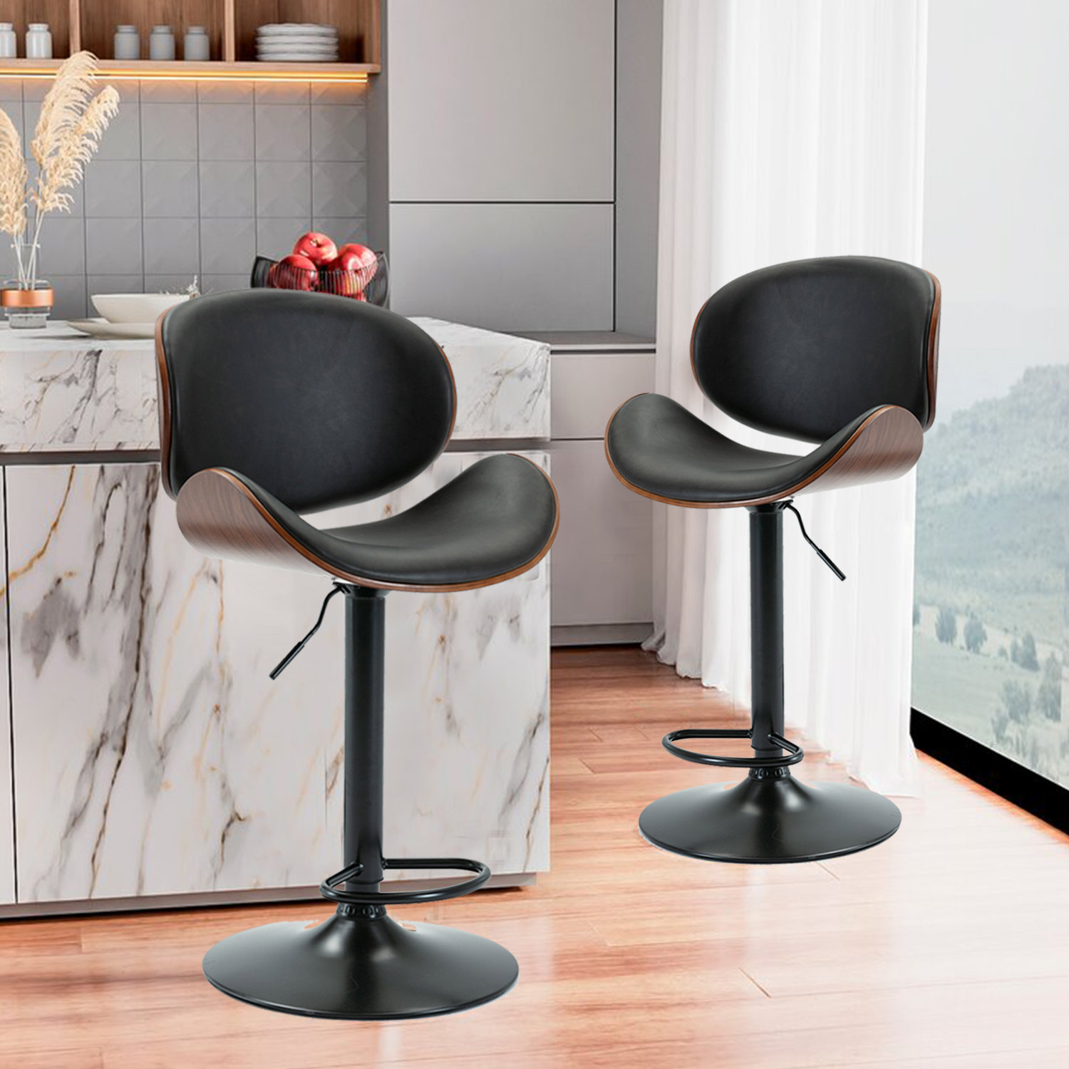 adjustable height bar stool with wheels