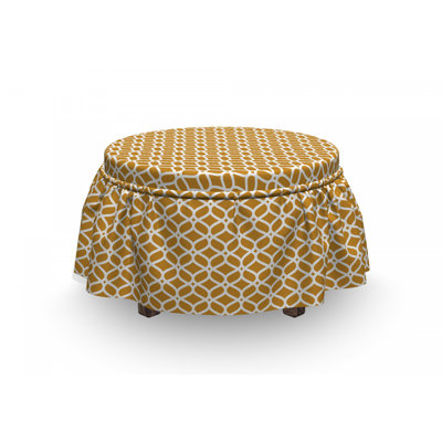 Yellow Ottoman Slipcovers You'll Love in 2020 | Wayfair Subrtex plaid stretch ottoman slipcover.