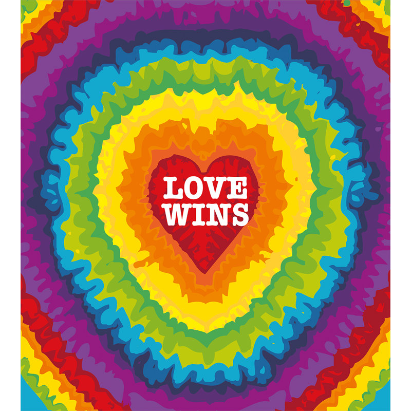 East Urban Home Pride Decorations Love Wins Celebration Tie Dye