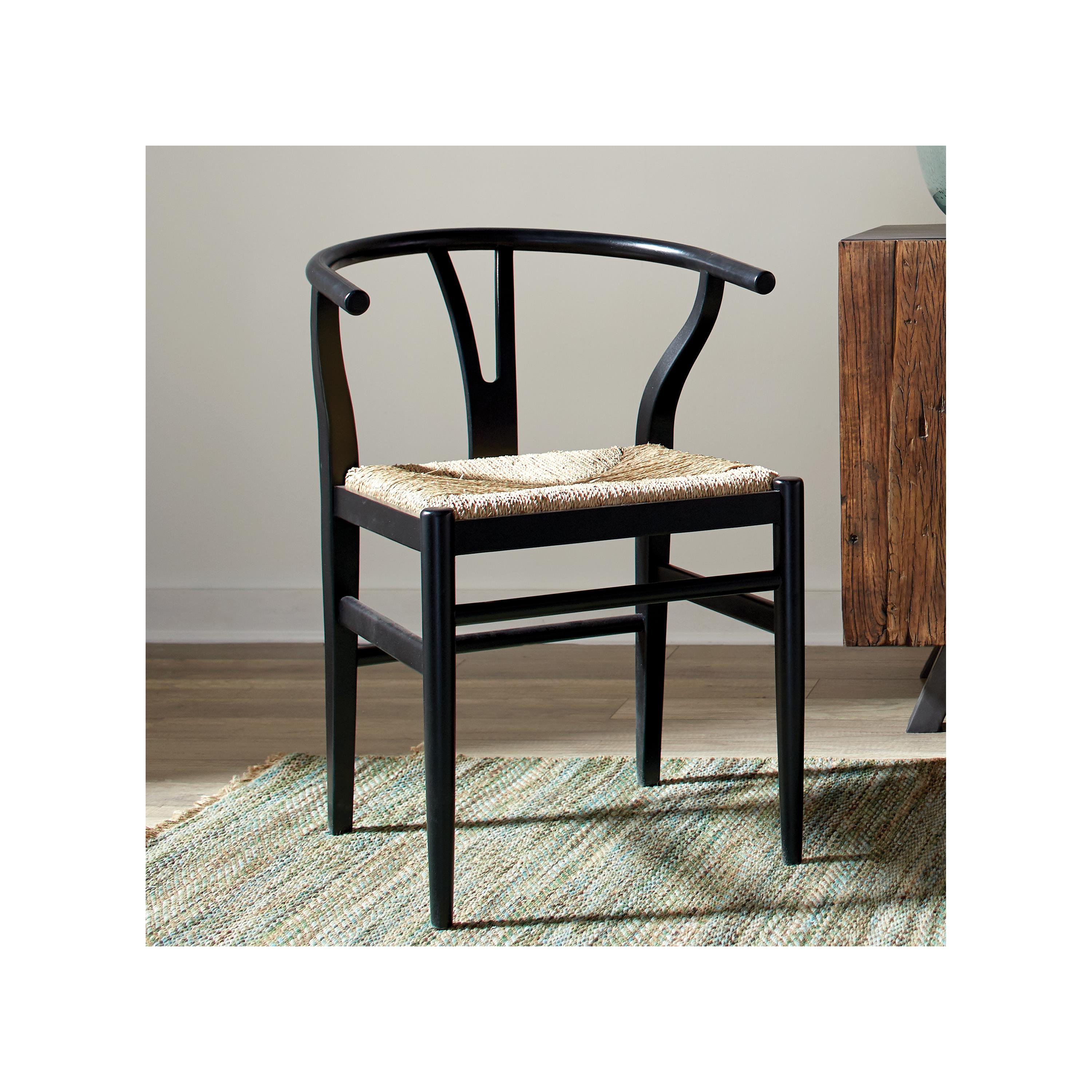 Birch Lane Delmont Solid Wood Slat Back Side Chair In Glossy Black Wayfair