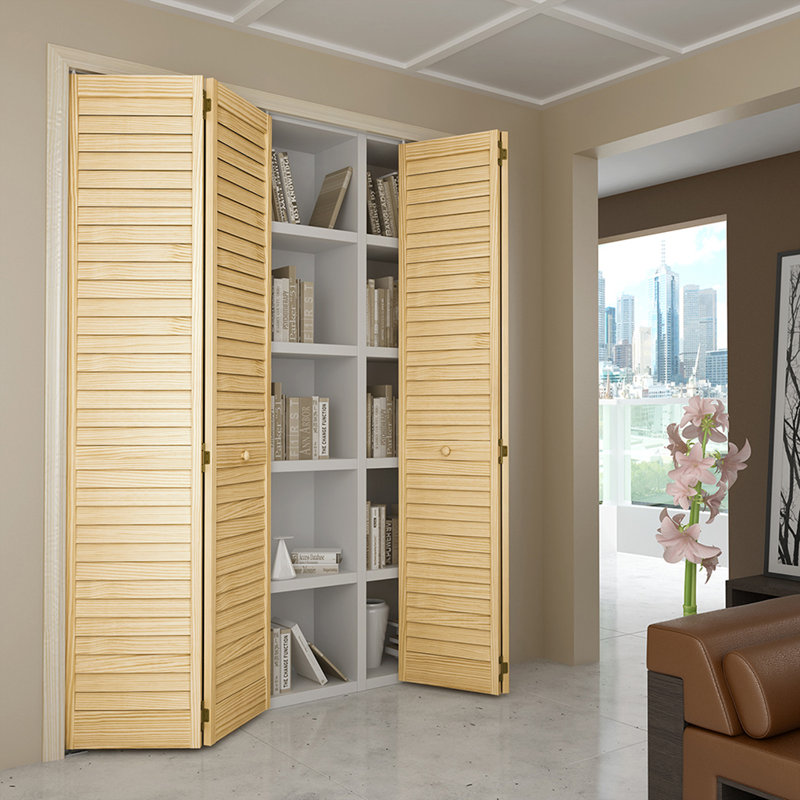 Kiby Louvered Wood Unfinished Plantation Bi Fold Door Reviews