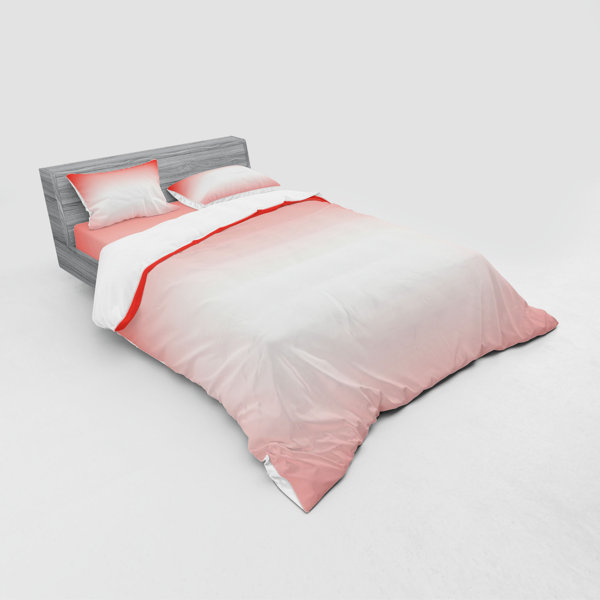 Twin Pastel Duvet Cover Set Pink Aqua Peach White Decorative Duvet