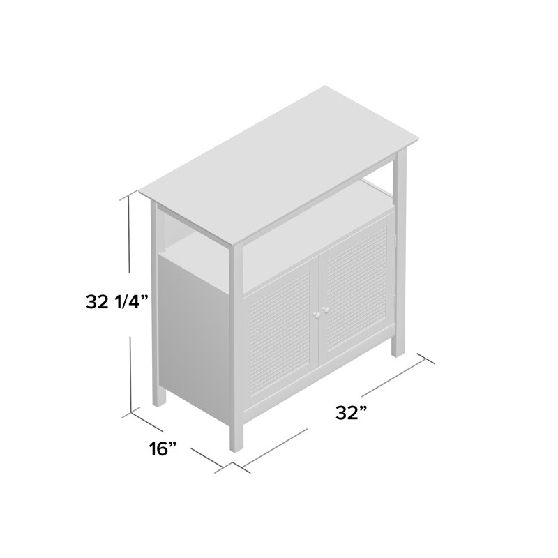 Zipcode Design Cendrillon Wood Storage 2 Door Accent Cabinet