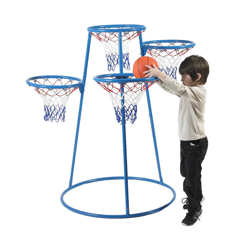 Children S Factory 4 Rings Basketball Stand With Storage Bag