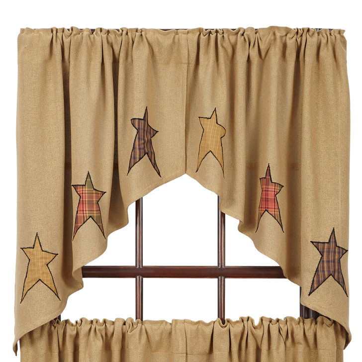 August Grove Applique Star 36 Curtain Valance Reviews Wayfair