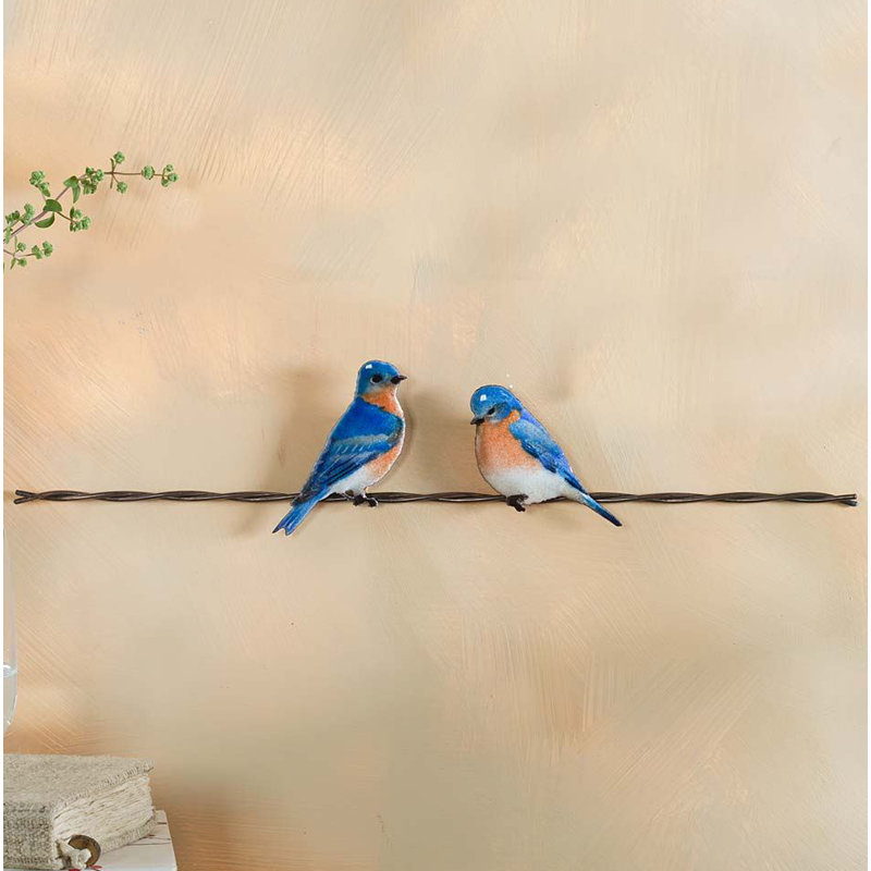 Wind Weather Bovano Enameled Birds On Wire Wall Decor Wayfair