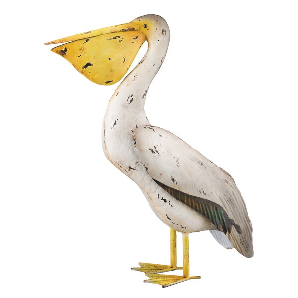 Resin Hand Painted Pelican On Piling 7/"X11/" Nautical Birds Seashore Decor