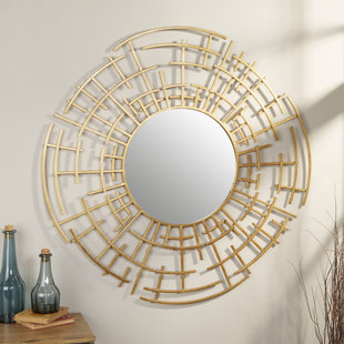 Mid Century Modern Sunburst Mirrors You Ll Love Wayfair Dimensional Wall Mirror