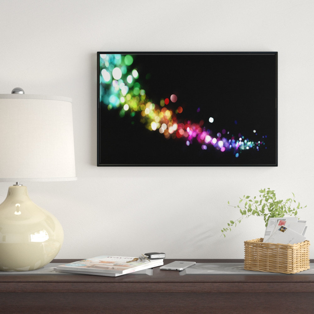 East Urban Home Colorful Abstract Lighting Framed Graphic Art East Urban Home Colorful Abstract