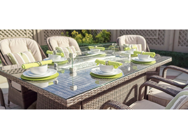 Rosecliff Heights Lerner Aluminum Propane Natural Gas Fire Pit