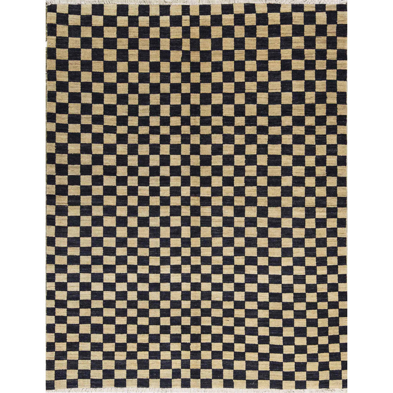 Bokara Rug Co Inc One Of A Kind Ziegler Handwoven 6 9 X 8 8 Wool Black Beige Area Rug Wayfair