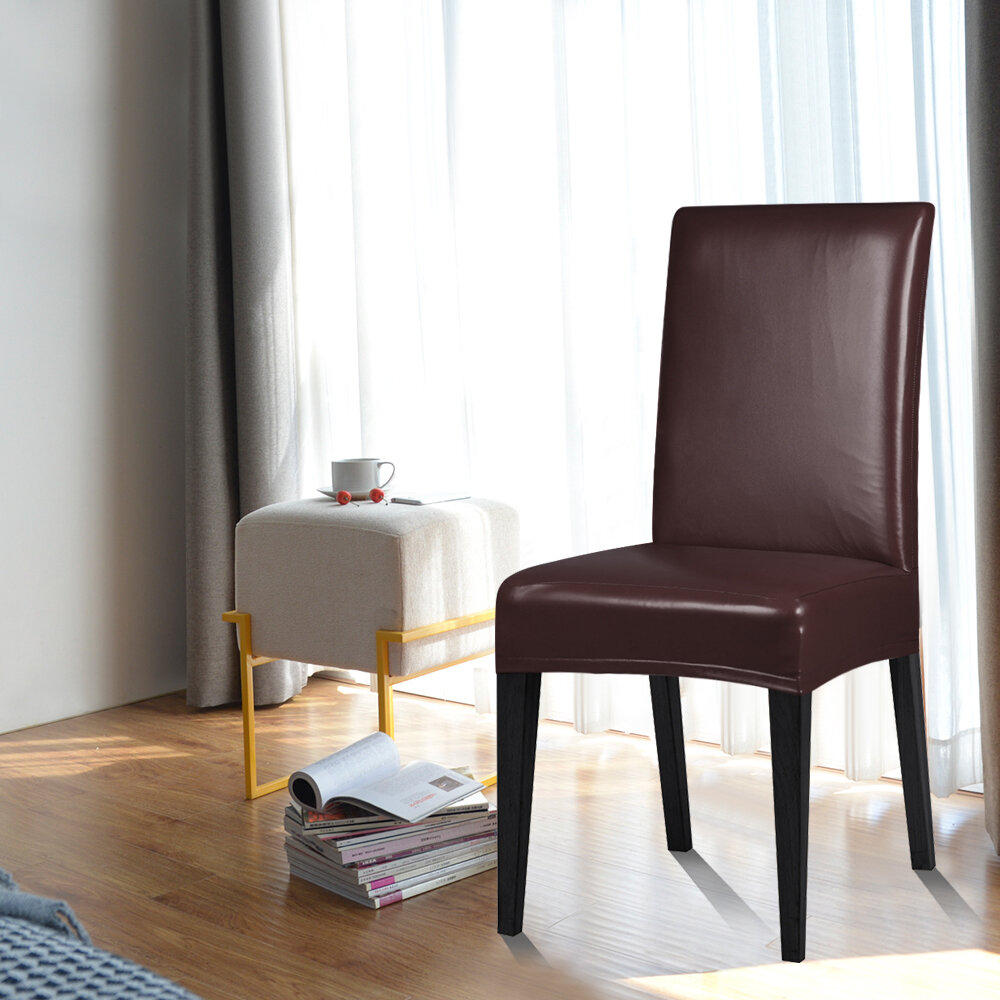 pu leather dining chair covers