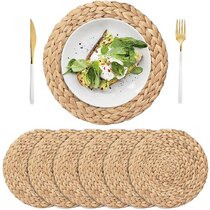 Placemats for Dinning Table Set of 4,Whole CoffeeWashable Heat-Resistant Non-Slip Table Mats 100% Polyester 18×12 Inch for Home Kitchen Modern Cloth Placemats