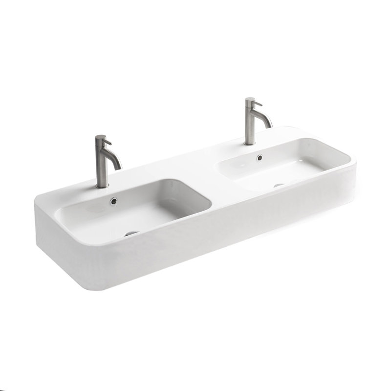Ws Bath Collections Cosa Ceramic Rectangular Vessel Bathroom Sink With Overflow Wayfair