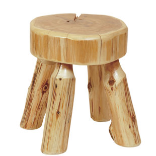 Go to store & view more images Traditional Cedar Log Ottoman by Fireside Lodge