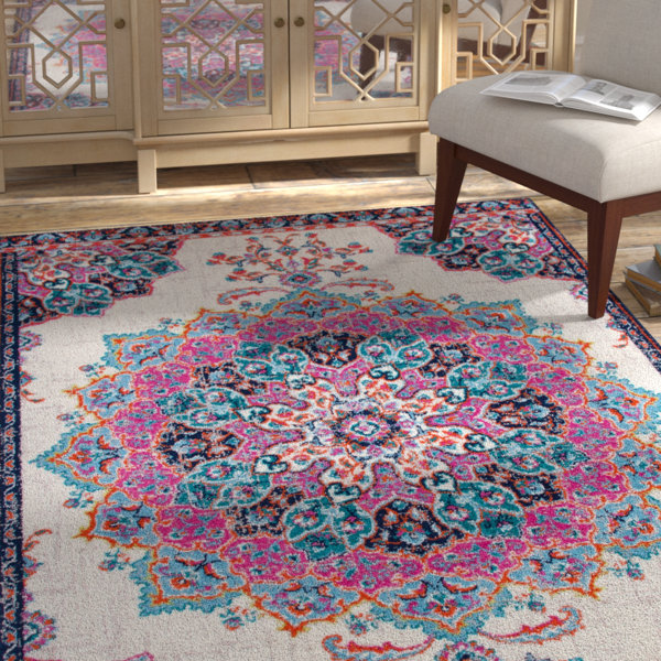 Pink And Turquoise Rug | Wayfair